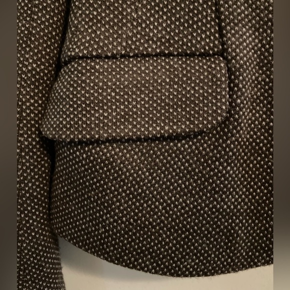 Max Mara Weekend Wool Blend Mixed Brown White Pattern Blazer Size Extra Small - Picture 2 of 13